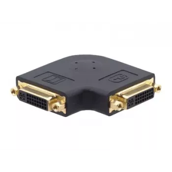 Kramer AD-DF/DF/RA-FLAT adaptador acoplador plano en ángulo recto conector hembra DVI-I a conector hembra DVI-I 99-9595211