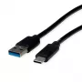 ROLINE RM cable USB 3.2 Gen 2, USB A-C, ST/ST, negro, 2 m 11.45.9012