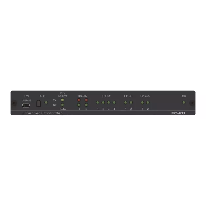 Kramer FC-28 gateway de control, 10 puertos, Ethernet, RS-232, IR, E/S digitales, entrada analógica 30-80392090