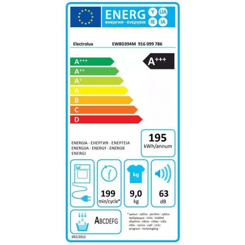 Electrolux EW8D394M PerfectCare 800 Secadora con bomba de calor, 9 kg, A++