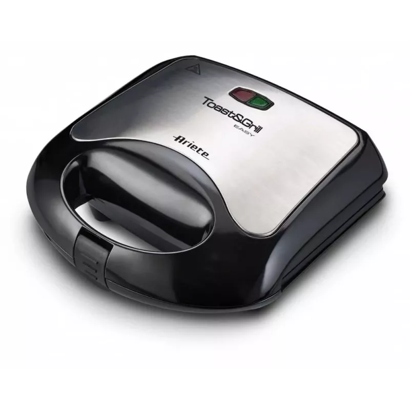 Ariete A1980 Sandwichera y parrilla, 750 W, negro/plata
