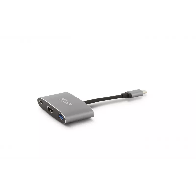 LMP USB-C Combo Hub - HDMI, 3x USB-A, USB-C PD 60W, 5Gbps, Space Grey aluminio para MacBook 12 pulgadas