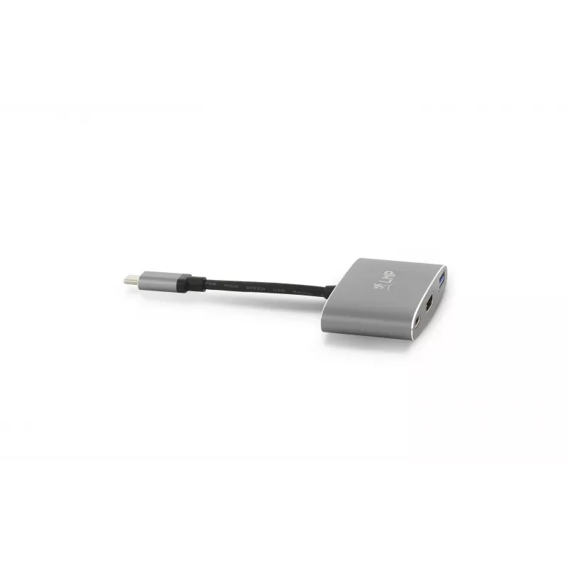 LMP USB-C Combo Hub - HDMI, 3x USB-A, USB-C PD 60W, 5Gbps, Space Grey aluminio para MacBook 12 pulgadas