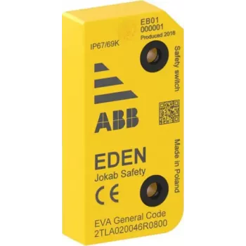 ABB Interruptor de seguridad sin contacto EVA General Code, RFID, 2 x OSSD, M12 8 polos, IP67/IP69K 2TLA020046R0800