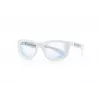 SHADEZ Blue Light White Teeny Gafas infantiles con filtro de luz azul, 7-16 años