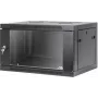 Intellinet Armario de red de pared 19 pulgadas, montaje sin herramientas, 6U, 450 mm de profundidad, negro RAL 9005 (716826)