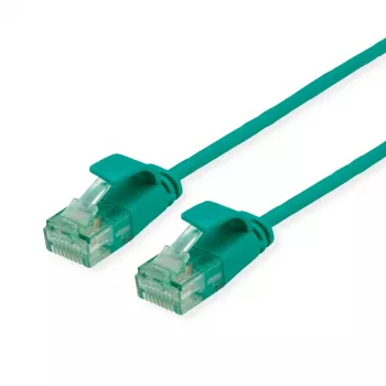ROLINE RM Cable de parcheo UTP Cat.6A/Class EA Slim verde 0,3m 21.45.3431