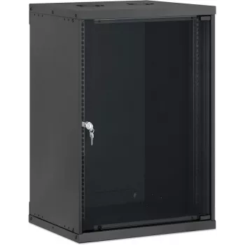 Intellinet Armario de pared 19 pulgadas, Basic Line, 15U, 400 mm de profundidad, negro RAL 9005 716710