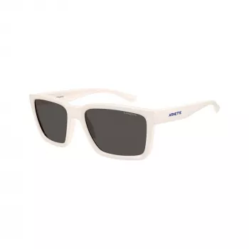 Arnette AN4346-296387 Gafas de sol de hombre, rectangulares, montura negra mate, lentes grises, 57-18-140 mm