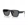 Armani Exchange Gafas de sol rectangulares de hombre AX4154SU-56, montura negra, lentes grises, 56mm