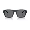 Armani Exchange Gafas de sol rectangulares de hombre AX4154SU-56, montura negra, lentes grises, 56mm
