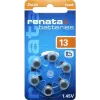 Renata ZA13.DP6 0HG Pila de zinc-aire para audífonos PR48, 1,4 V, 305 mAh, pack de 6