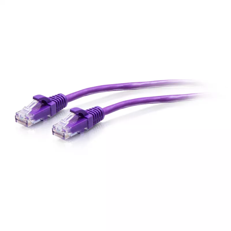 C2G Cable de red Ethernet Cat6a Slim U/UTP RJ-45 morado 0,3m 28 AWG