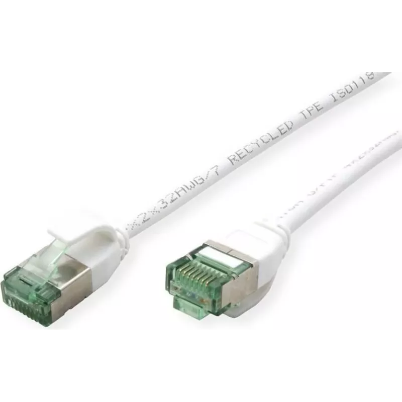ROLINE RM Cable de red U/FTP Cat.6A Slim, blanco, 0,3 m 21.45.3361