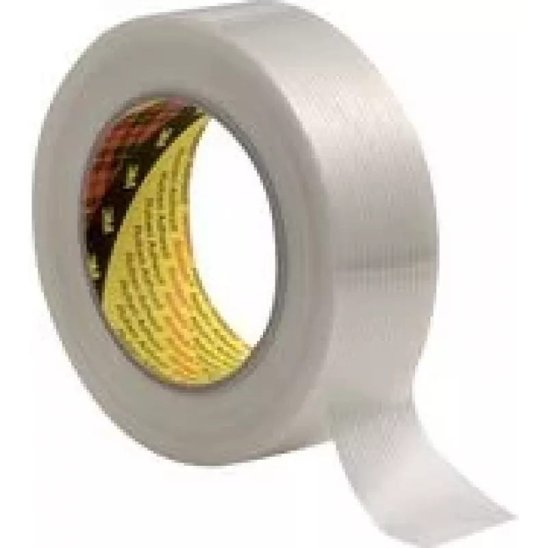 3M Scotch cinta adhesiva de filamento 8956, transparente, 50 mm x 50 m, 0,131 mm de grosor, soporte de film PP, 1 rollo 89565050