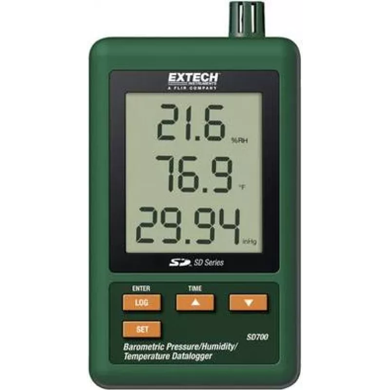 Extech SD700 Registrador de datos de temperatura, humedad y presión atmosférica con tarjeta SD