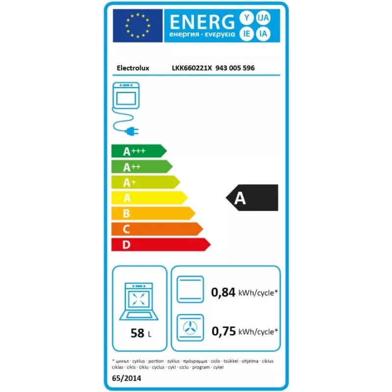 Electrolux LKK660221X Cocina de gas independiente con horno eléctrico, acero inoxidable anti-huellas, 60 cm