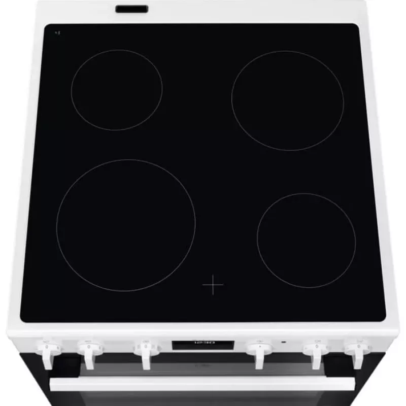 Electrolux LKR64023AW Cocina eléctrica independiente con placa vitrocerámica, 4 zonas, horno 58L, blanco