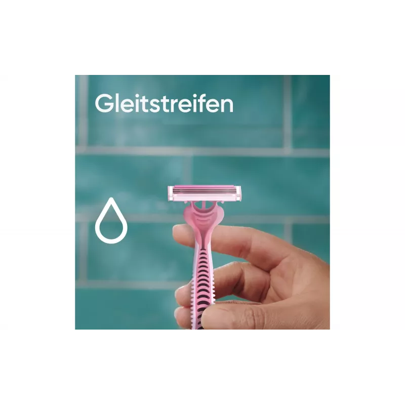 Gillette Simply Venus 3 Maquinilla de afeitar desechable para mujer, 3 cuchillas, banda MoistureRich, 6 uds. 8006540826997