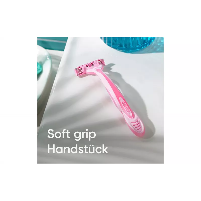Gillette Simply Venus 3 Maquinilla de afeitar desechable para mujer, 3 cuchillas, banda MoistureRich, 6 uds. 8006540826997