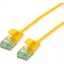 ROLINE RM Cable de red UTP Cat.6A Class EA Slim amarillo 0,3m 21.45.3421