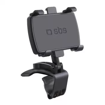 SBS Mobile Soporte de coche giratorio para salpicadero con clip para smartphones hasta 7 pulgadas, giro 360°, negro (TESUPPWHEELK)