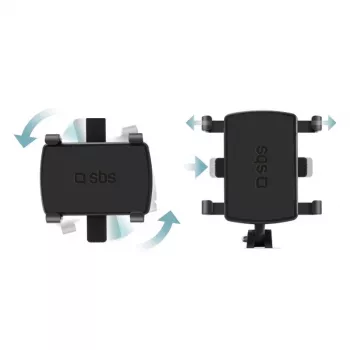 SBS Mobile Soporte de coche giratorio para salpicadero con clip para smartphones hasta 7 pulgadas, giro 360°, negro (TESUPPWHEELK)