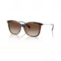 Gafas de sol de mujer Armani Exchange AX4151S, montura Havana marrón, lentes degradadas marrones, 55mm AX4151S821313
