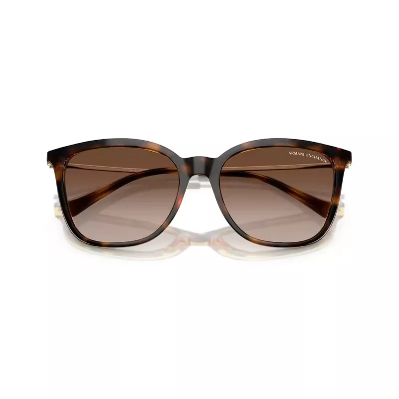 Gafas de sol de mujer Armani Exchange AX4151S, montura Havana marrón, lentes degradadas marrones, 55mm AX4151S821313