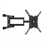 Soporte de pared para TV con movimiento completo Vivanco para pantallas de 32-65 inch hasta 45 kg, VESA 200x200 a 600x400, negro VVTVFMOR65INCH45KG