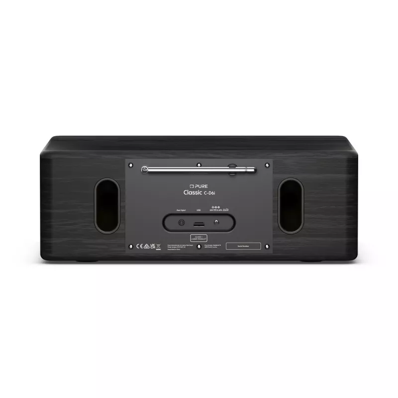 Radio por internet Pure Classic C-D6i con DAB+ y FM, negro/negro fresno 254587