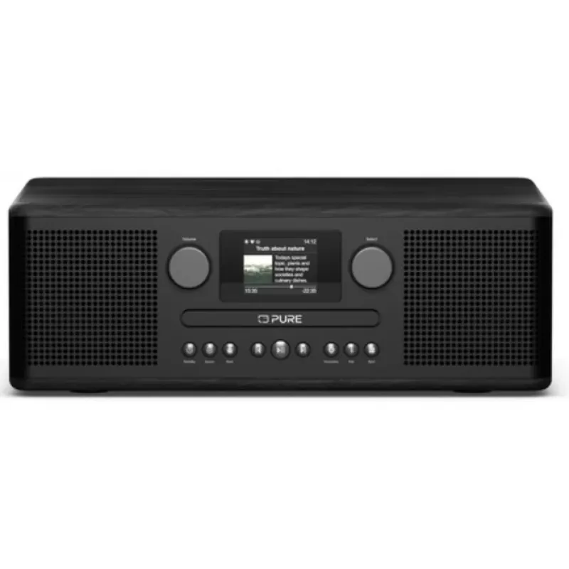 Radio por internet Pure Classic C-D6i con DAB+ y FM, negro/negro fresno 254587
