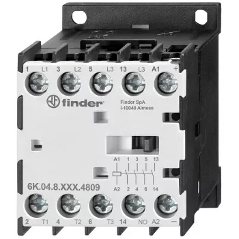Contactor de mini industria Finder 5,5kW 24V AC bobina 4NO 12A (6K.04.8.024.4312)