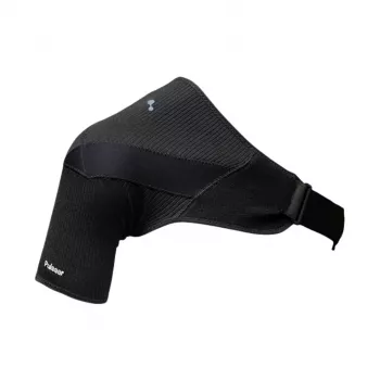 Hombrera ajustable activa Pulsaar con carbón de bambú y germanio, negra, talla M