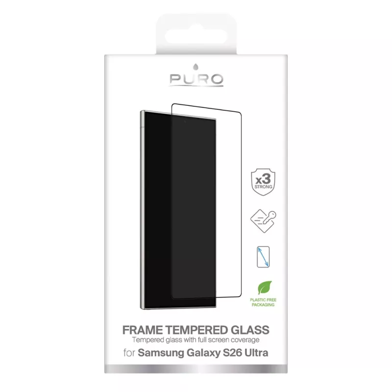 Protector de pantalla SBS Mobile de cristal templado para Samsung Galaxy S26 Ultra - dureza 9H, HD claro, sin burbujas, pack de 1 PUSDGFRS26USGBLK