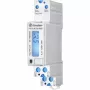 Contador de energía digital monofásico Finder 7M.24.8.230.0001, 230 V AC, 5(40) A, clase 1, LCD, salida de impulsos S0, carril DIN, 1 módulo, no conforme MID
