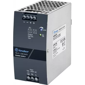 Finder 78.X1.1.230.2412 fuente de alimentación para carril DIN 24V DC 10A 240W