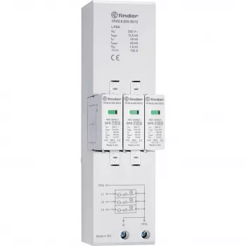 Finder 7P.03.8.255.S012 protector contra sobretensiones Tipo 1+2 para redes TN-C trifásicas (7P038255S012)