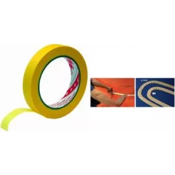 3M 244 cinta de enmascarar dorada para pintores, 36 mm x 50 m, extra fina 0,08 mm, adhesivo acrílico, bordes de pintura nítidos, interior/exterior, 1 rollo 2443650