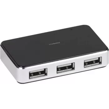 Vivanco hub USB 2.0 de 4 puertos con cable de 3 m (VVITHUB2V4PORTS)