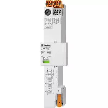 Finder 7P.94.8.255.Z107 dispositivo de protección contra sobretensiones Tipo 2 para sistemas fotovoltaicos de 1000 V DC, 3 polos, 40 kA Imax, montaje en carril DIN
