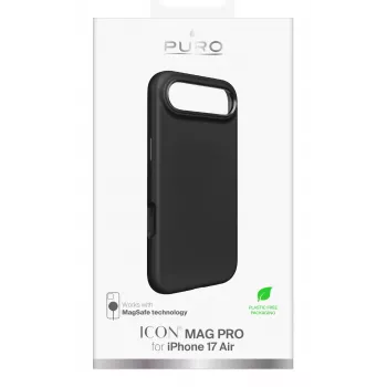 PURO Icon Funda para Apple iPhone 17 Air 6,6 pulgadas Negra compatible con MagSafe