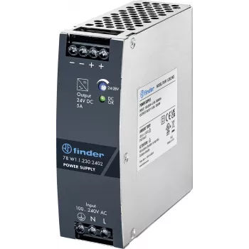 Finder 78.W1.1.230.2402 Fuente de alimentación para carril DIN 24V DC 5A 120W 1 salida