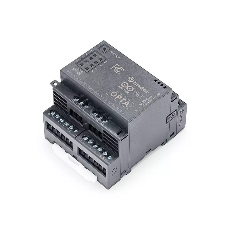 Arduino Pro Opta Ext D1608S Módulo de expansión, 16 entradas de tensión programables, 8 relés de estado sólido 24 V DC 2 A (AFX00006)