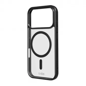 SBS Funda Apple iPhone 17 Pro Transparente Negra compatible con MagSafe TEMAGCOLIP1763PK