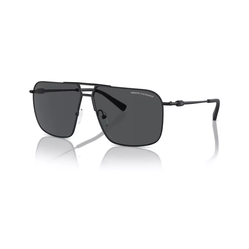Armani Exchange Gafas de sol hombre rectangulares AX2050S609980 Negro mate/Gris oscuro 60mm