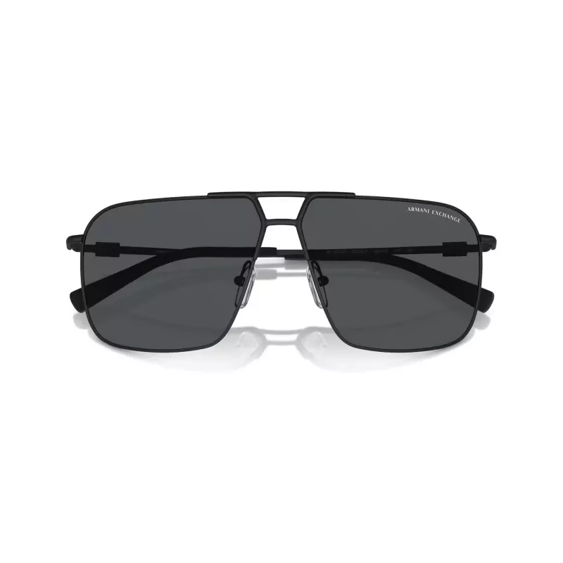 Armani Exchange Gafas de sol hombre rectangulares AX2050S609980 Negro mate/Gris oscuro 60mm