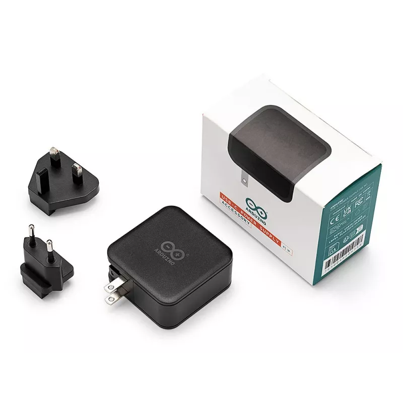 Arduino TPX00242 Fuente de alimentación USB-C 45W (9A, enchufes intercambiables)