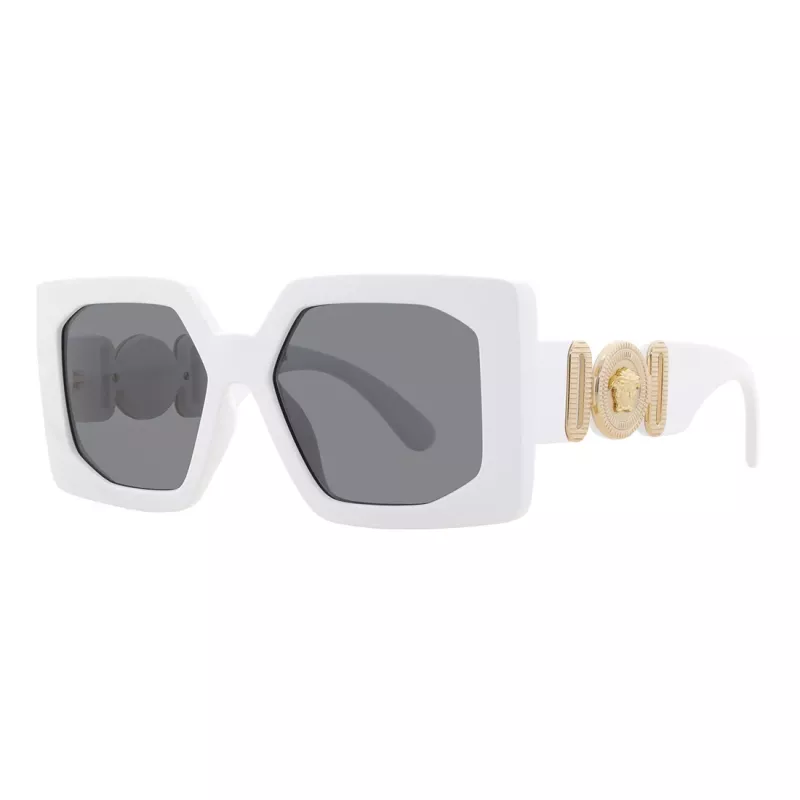 Versace VE4478U31487 Gafas de sol mujer Cat-Eye, montura negra, lentes grises, 56/18/145 mm
