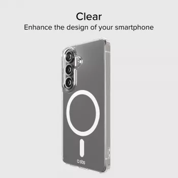 SBS Light Mag Funda para Samsung Galaxy S26 Plus, compatible con MagSafe, Transparente